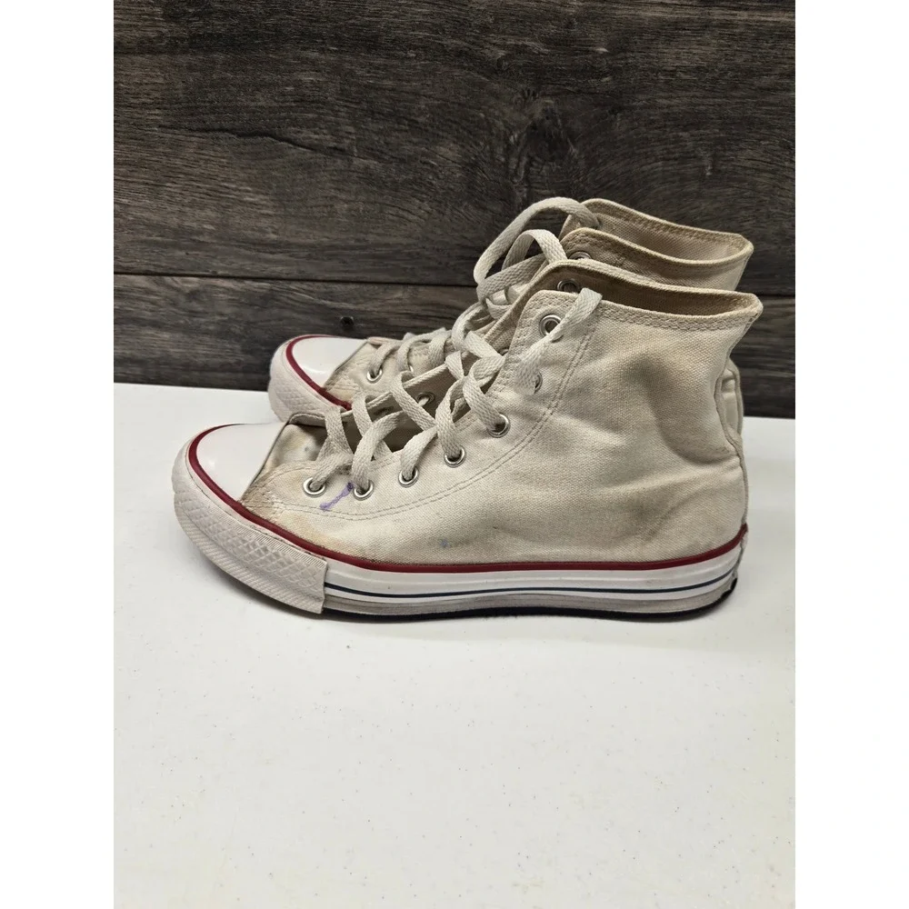Converse Chuck Taylor All Star‎ High Top Off White Kids Sneakers 5.5 272856F